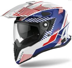 KASK AIROH COMMANDER BOOST WHITE/BLUE GLOSS ROZ.M