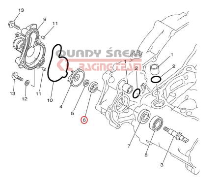 SIMMERING YAMAHA YFZ450 POMPY WODY 931021100800