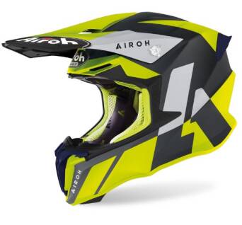 KASK AIROH TWIST 2.0 LIFT YELLOW/BLUE MATT M