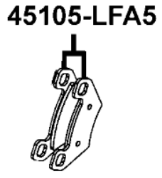 KLOCKI HAMULCOWE KYMCO MXU 400 45105-LFA5-305