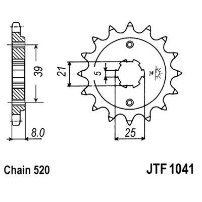 ZĘBATKA TYLNA  JTR1071.30rozm.520 KYMCO MX/MXer/MX