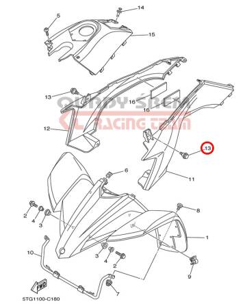 ŚRUBA yamaha BOCZNEJ ODUDOWY 90109-06172-00