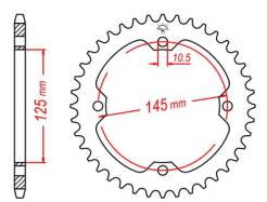 ZĘBATKA TYŁ Y YFZ450 RAPTOR700   1857-39 rozm.520