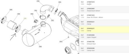 OPASKA ZACISKOWA WYDECHU SEA-DOO 293650221