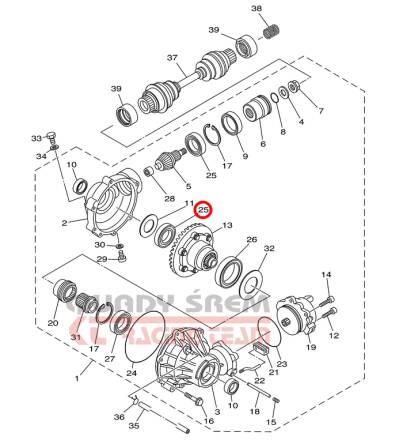 ŁOŻYSKO YAMAHA PRZEDNIEGO DYFRA 933060070900