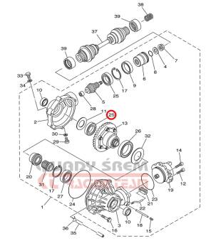 ŁOŻYSKO YAMAHA PRZEDNIEGO DYFRA 933060070900