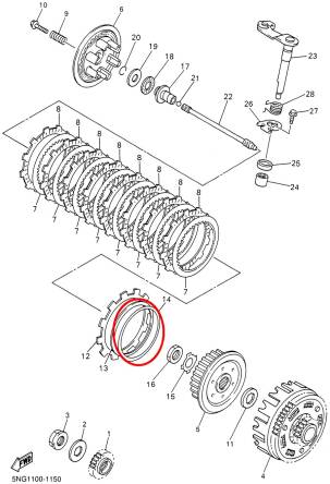 PRZEKŁADKA SPRZĘGŁA YAMAHA  5JG-16384-00-00 NOWY