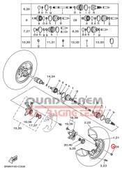 ŚRUBA KOŁA YAMAHA GRIZZLY 90179-10007-00