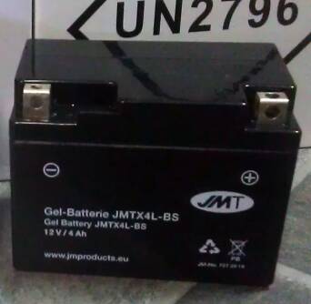 AKUMULATOR JMT ŻELOWY YTX4L-BS (WPX4L-BS) 12V/4 Ah