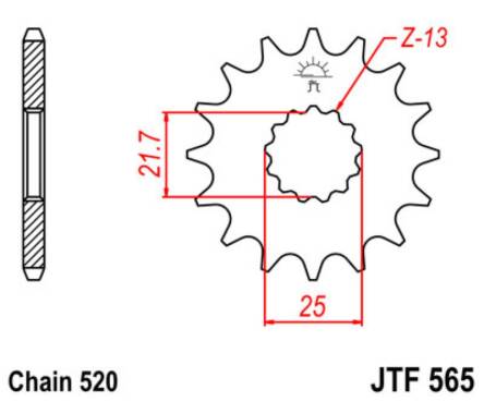 ZĘBATKA PRZÓD JTF565.13 rozm.520 NOWA