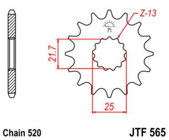 ZĘBATKA PRZÓD JTF565.13 rozm.520 NOWA