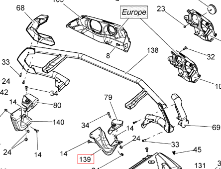 PODKŁADKA ZDERZAKA BRP 705007896 705008164