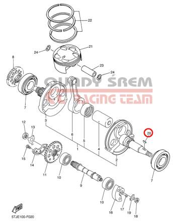 KLIN MAGNETA YAMAHA YFZ 90280-03006-00