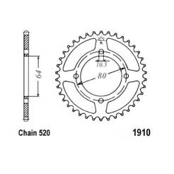 ZĘBATKA TYŁ JTR1910.32 Y BREEZE, GRIZZLY  rozm.520