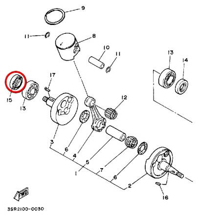 SIMMERING YAMAHA 93103-32171-00 / 93103-32099-00