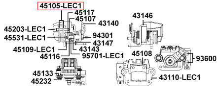 KLOCKI HAMULCOWE KYMCO 45105-LEC1-305