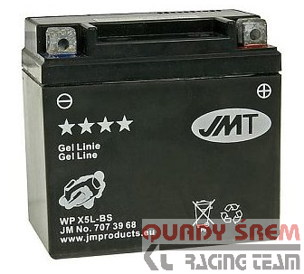 AKUMULATOR JMT ŻELOWY YTX5L-BS (WPX5L-BS) 12V/5 Ah