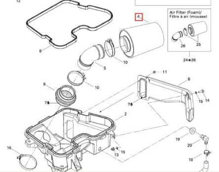 FILTR POWIETRZA BRP RENEG/OUTL 800 oem 707800174