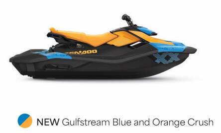 Sea-Doo Spark Trixx 90 3-UP NEW Gulfstream Blue / Orange Crush