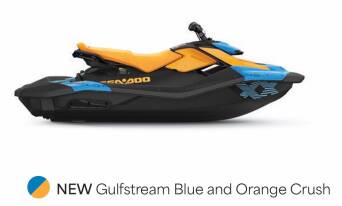 Sea-Doo Spark Trixx 90 3-UP NEW Gulfstream Blue / Orange Crush