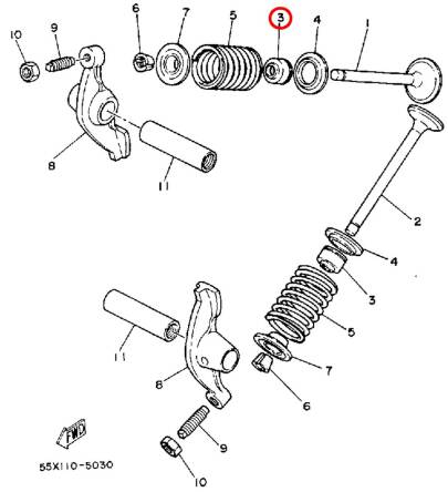 USZCZELNIACZE ZAWOROWE YAMAHA 2HX-12119-00-00