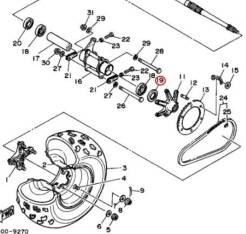 SIMERING WACHACZA TYŁ YAMAHA 93106-42026 NOWY