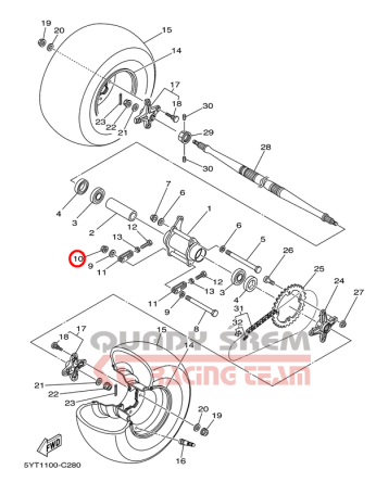 NAKRĘTKA  KOŁA YAMAHA  YFZ 95704-10500-00 NOWA