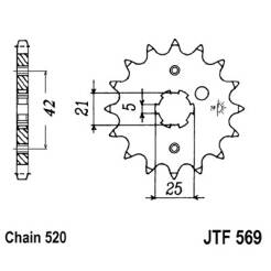 ZĘBATKA PRZÓD YAMAHA 569-14 rozm.520