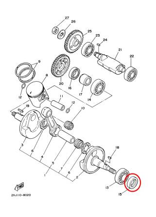 SIMMERING YAMAHA 93102-25012-00 NOWY