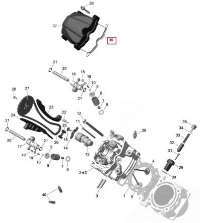 USZCZELKA POKRYWY ZAWORÓW 420630260  BRP