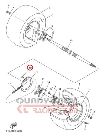 ŚRUBA ZĘBATKI YAMAHA 90109-10013-00