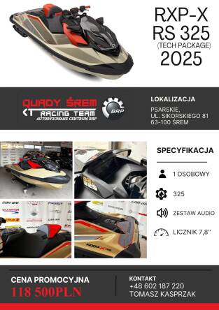 Sea-Doo RXP-X RS 325 (Tech Package) Metallic Tan/ Lava Red 2025