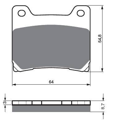 KLOCKI HAMULCOWE GOLDFREN GF 015 S3 RACING > FA88