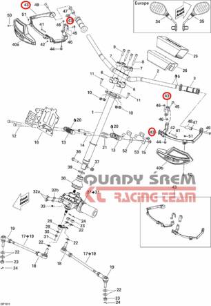 KIT MONTAŻOWY DO OSŁONY DŁONI BRP DŁUGI 715001378