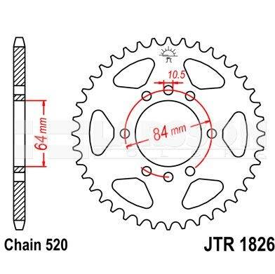 ZĘBATKA TYŁ S LTZ400   1826-39 rozm.520