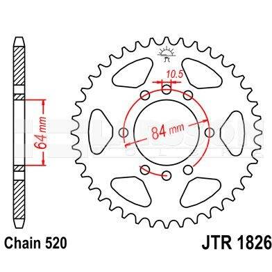 ZĘBATKA TYŁ S LTZ400   1826-39 rozm.520