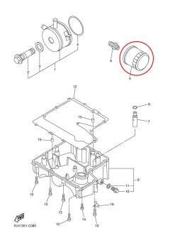 FILTR OLEJU YAMAHA GRIZZLY 700 ORYGINALNY NOWY