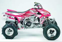 NAKLEJKI + POKROWIEC TRX450R DR/ONE WHITE RED prom