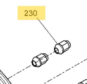 NAKRĘTKA KOŁA *BLACK WHEEL NUT M12 X 1,5 250100196