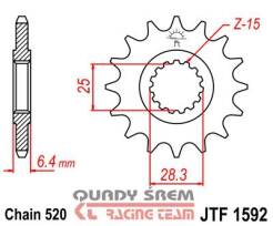 ZĘBATKA PRZÓD JTF1592.1 RAPTOR 700 YFZ450R 09-10