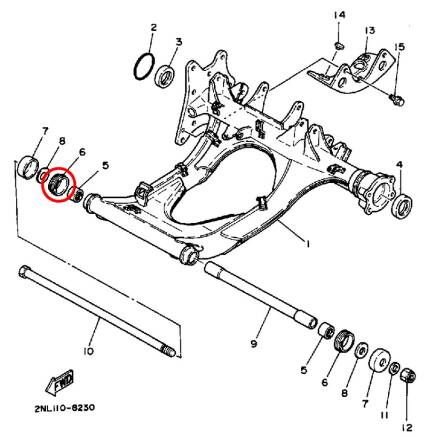 SIMMERING YAMAHA 93108-35004-00 NOWY