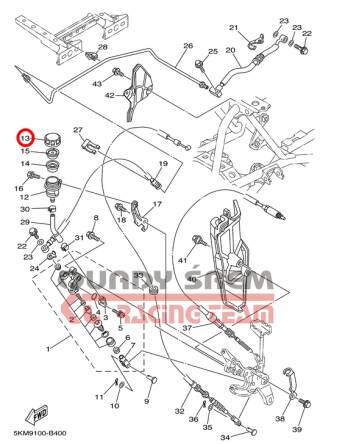 KOREK YAMAHA ZBIORN PŁYNU HAMULCOWEGO 3XP258525000